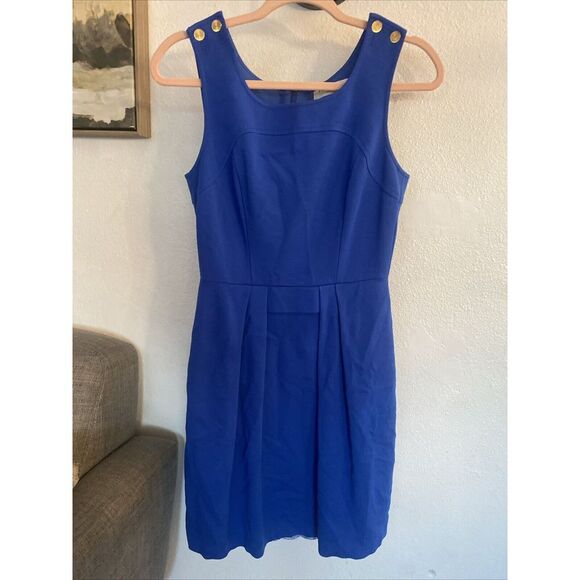 Trina Turk women's‎ Royal Blue Career Work Cocktail dress size 4 Pleats - Picture 1 of 11